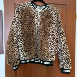 Leopard bomber jacket